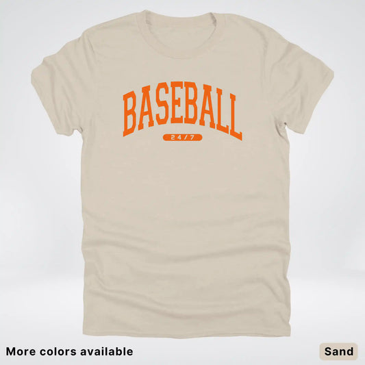 Baseball 24/7 – Orange Design - T-Shirt