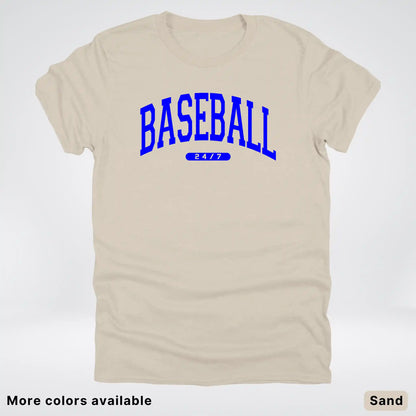 Baseball 24/7 – Blue Design - T-Shirt