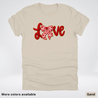 Love Bow Hook Yard Faux - T-Shirt