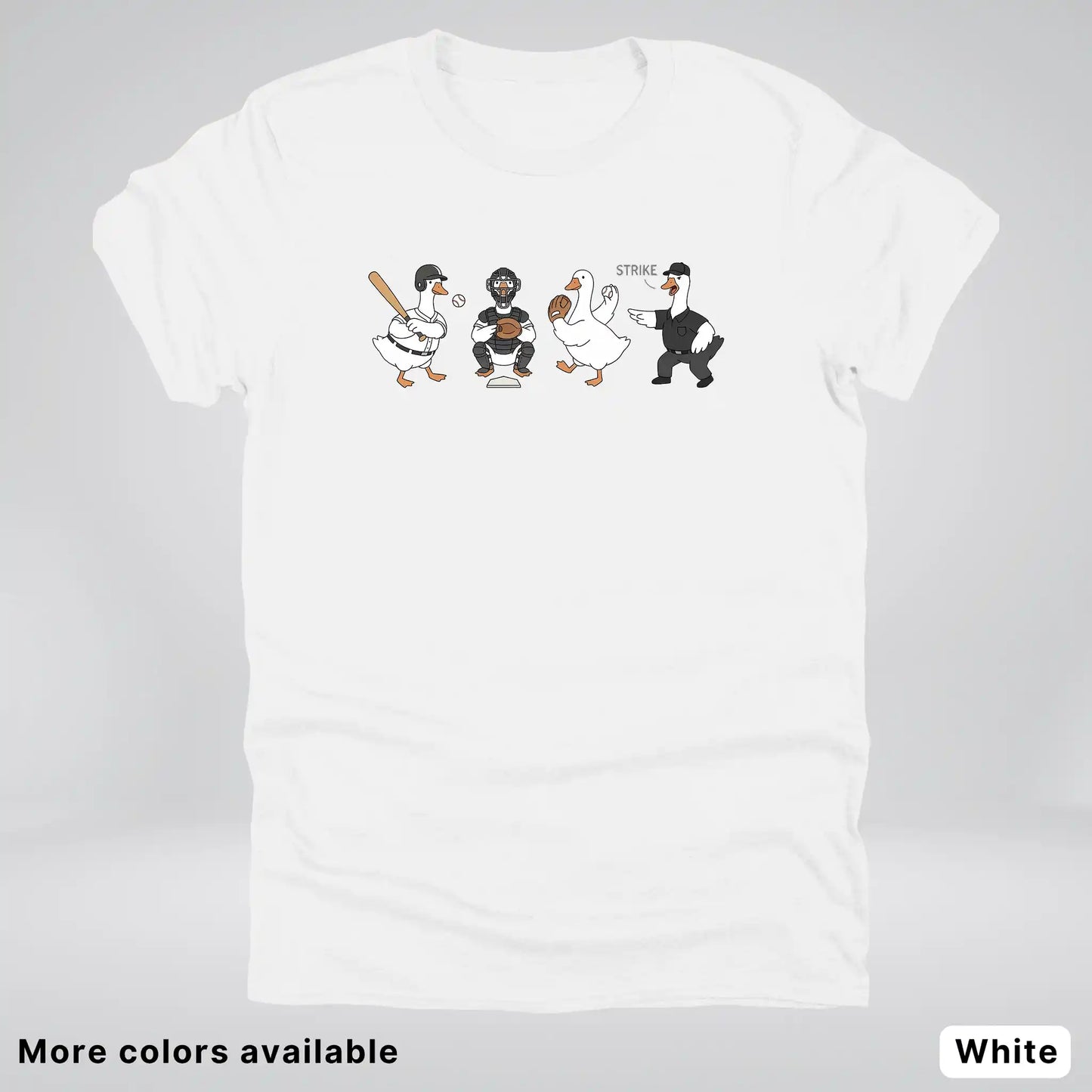Baseball Goose Squad – Funny Baseball Goose Graphic T-Shirt