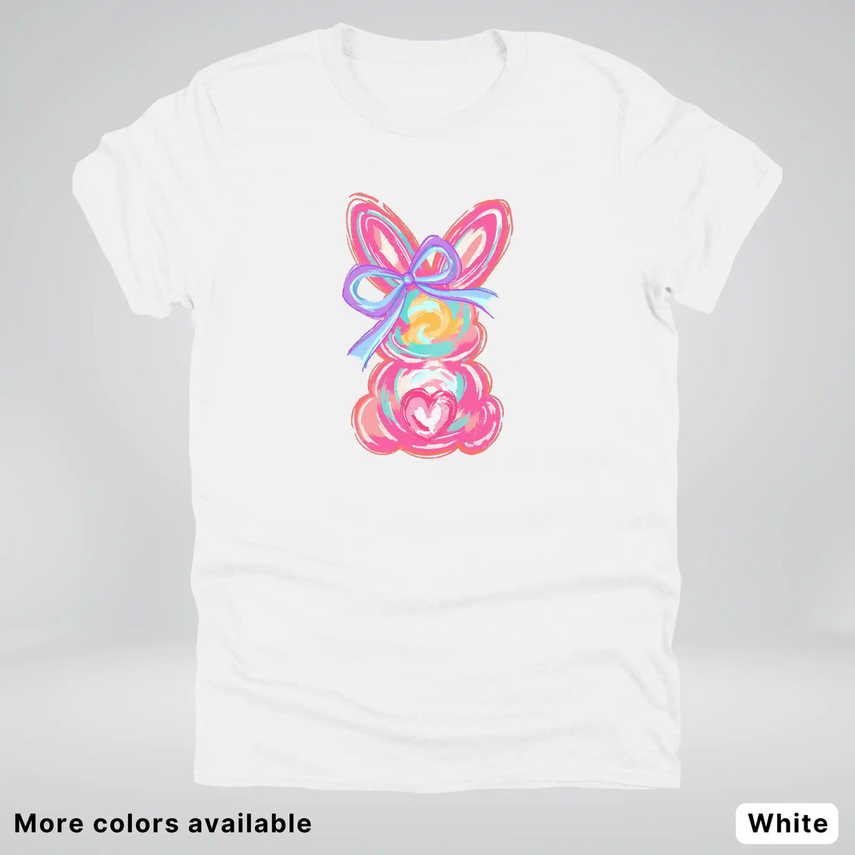 Coquette Easter Bunny – Pastel Bow Bunny Spring Graphic - T-Shirt