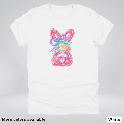 Coquette Easter Bunny – Pastel Bow Bunny Spring Graphic - T-Shirt