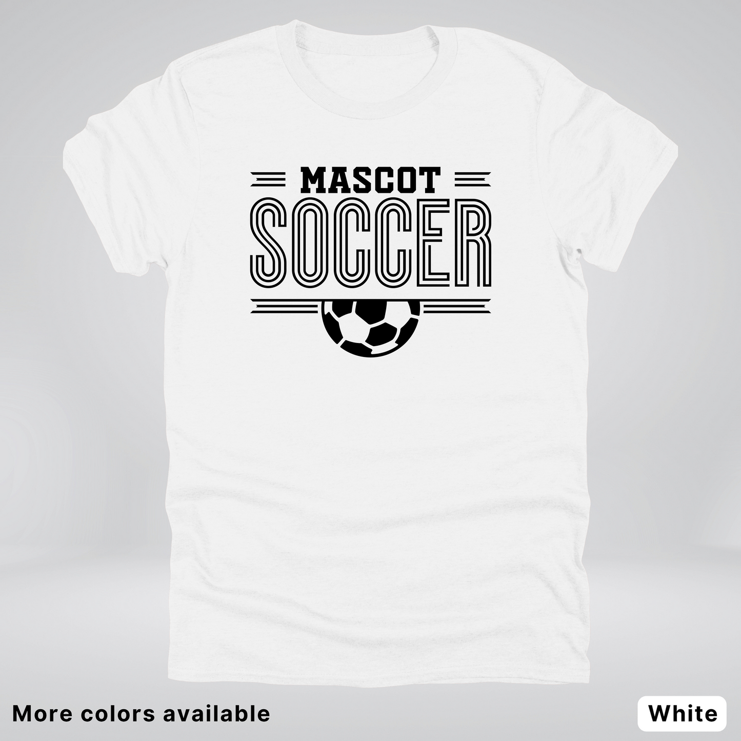 Custom Mascot – Black Design 15 - Soccer T-Shirt