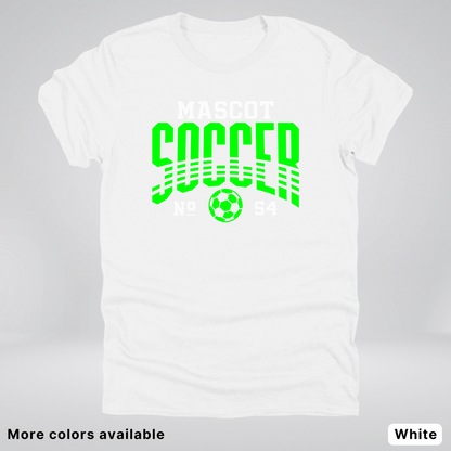 Custom Mascot & Number – Green Design 08 - Soccer T-Shirt