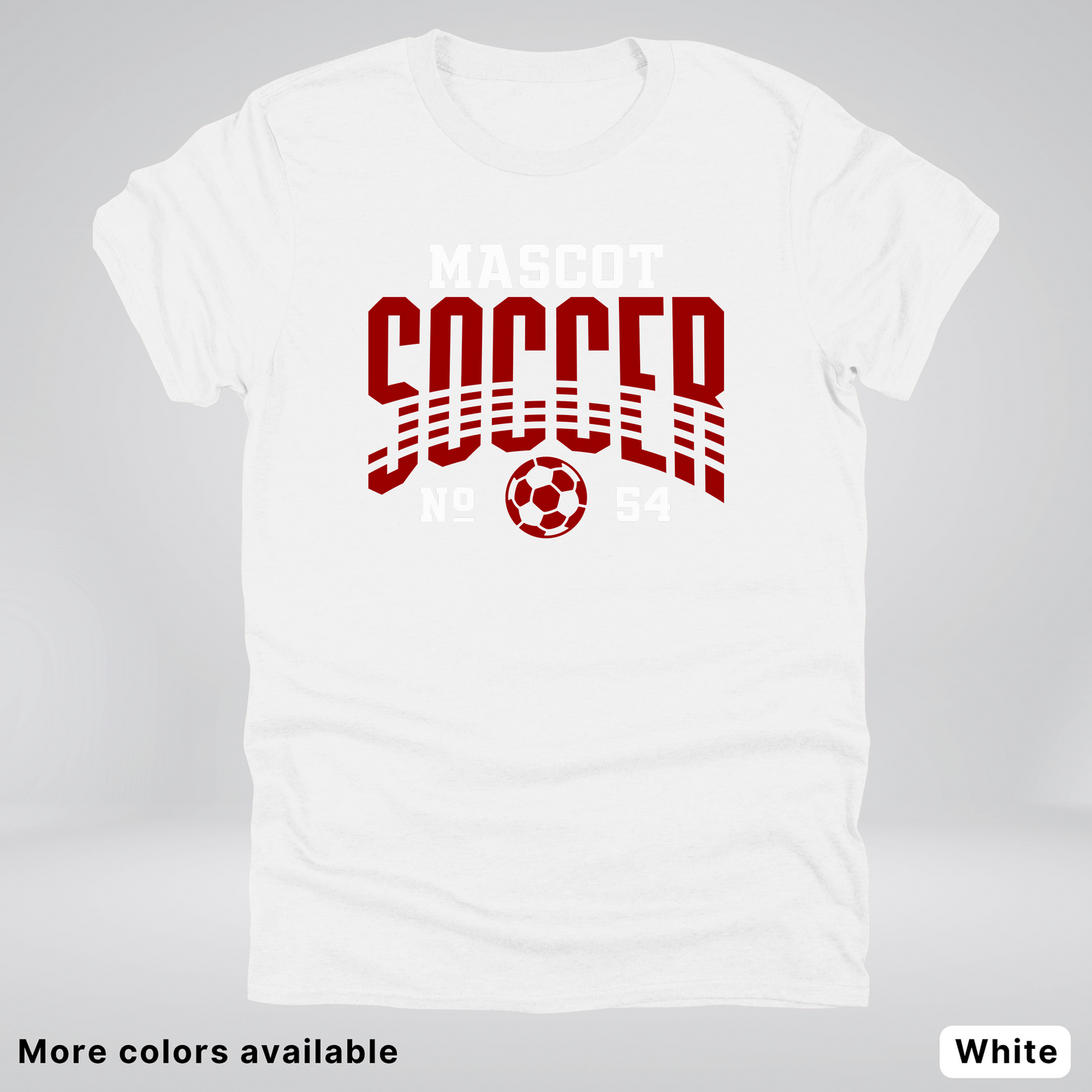 Custom Mascot & Number – Maroon Design 11 - Soccer T-Shirt