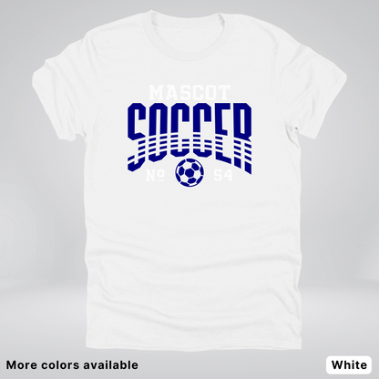 Custom Mascot & Number – Navy Design 09 - Soccer T-Shirt