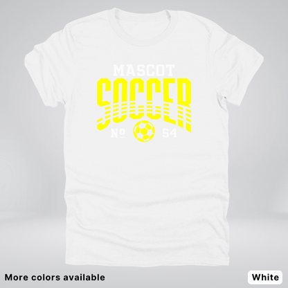 Custom Mascot & Number – Yellow Design 06 - Soccer T-Shirt