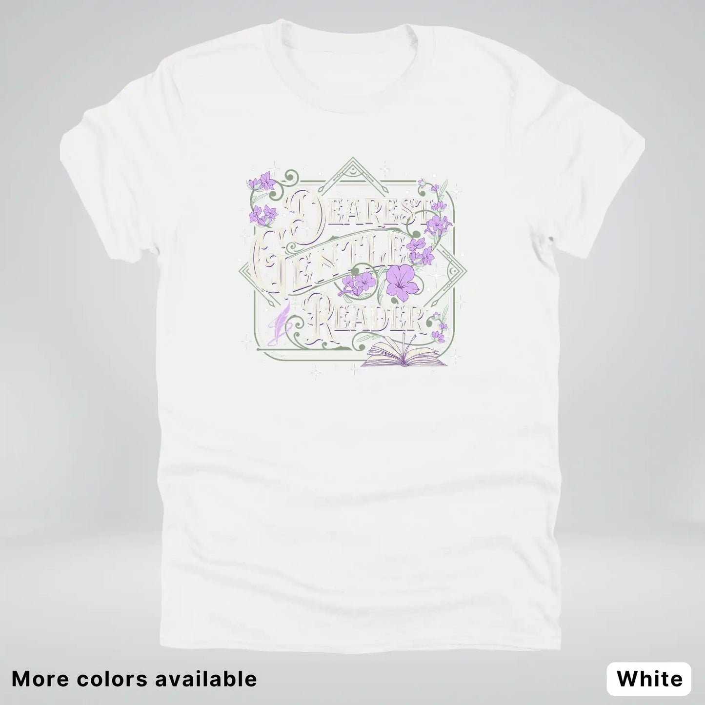 Dearest Gentle Reader – Vintage Floral Book Lover Graphic - T-Shirt