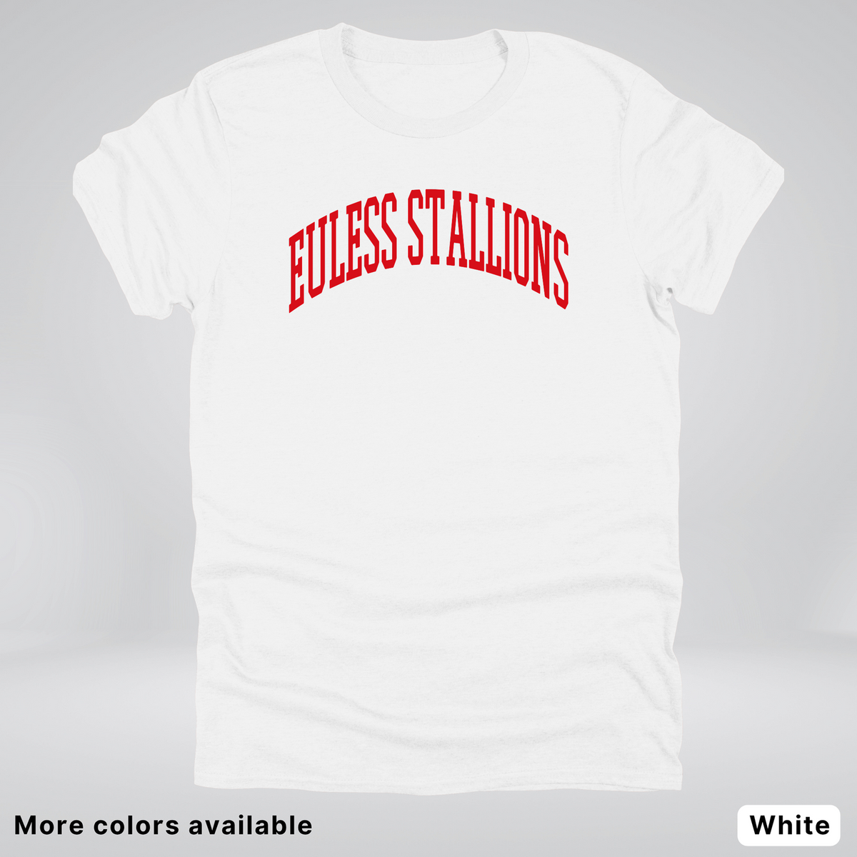 Euless Stallions – Classic Collegiate - Red Design - T-Shirt