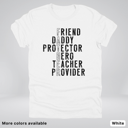 Father Crossword - Black Design – Father’s Day T-Shirt