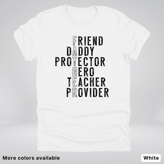 Father Crossword - Black Design – Father’s Day T-Shirt