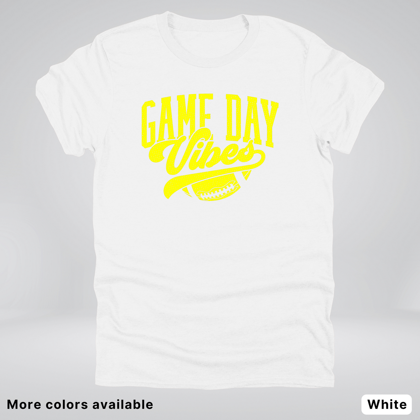 Game Day Vibes - Yellow Design - Football T-Shirt