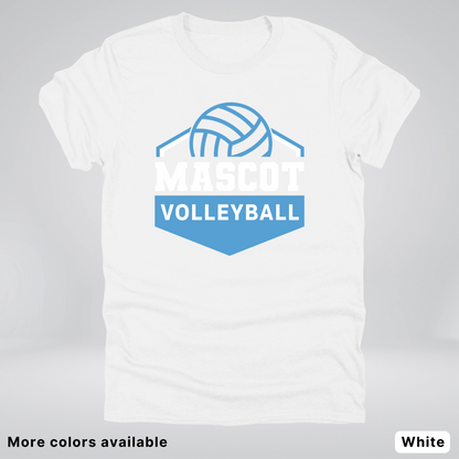 Custom Mascot – Light Blue - Volleyball Design 68 - T-Shirt