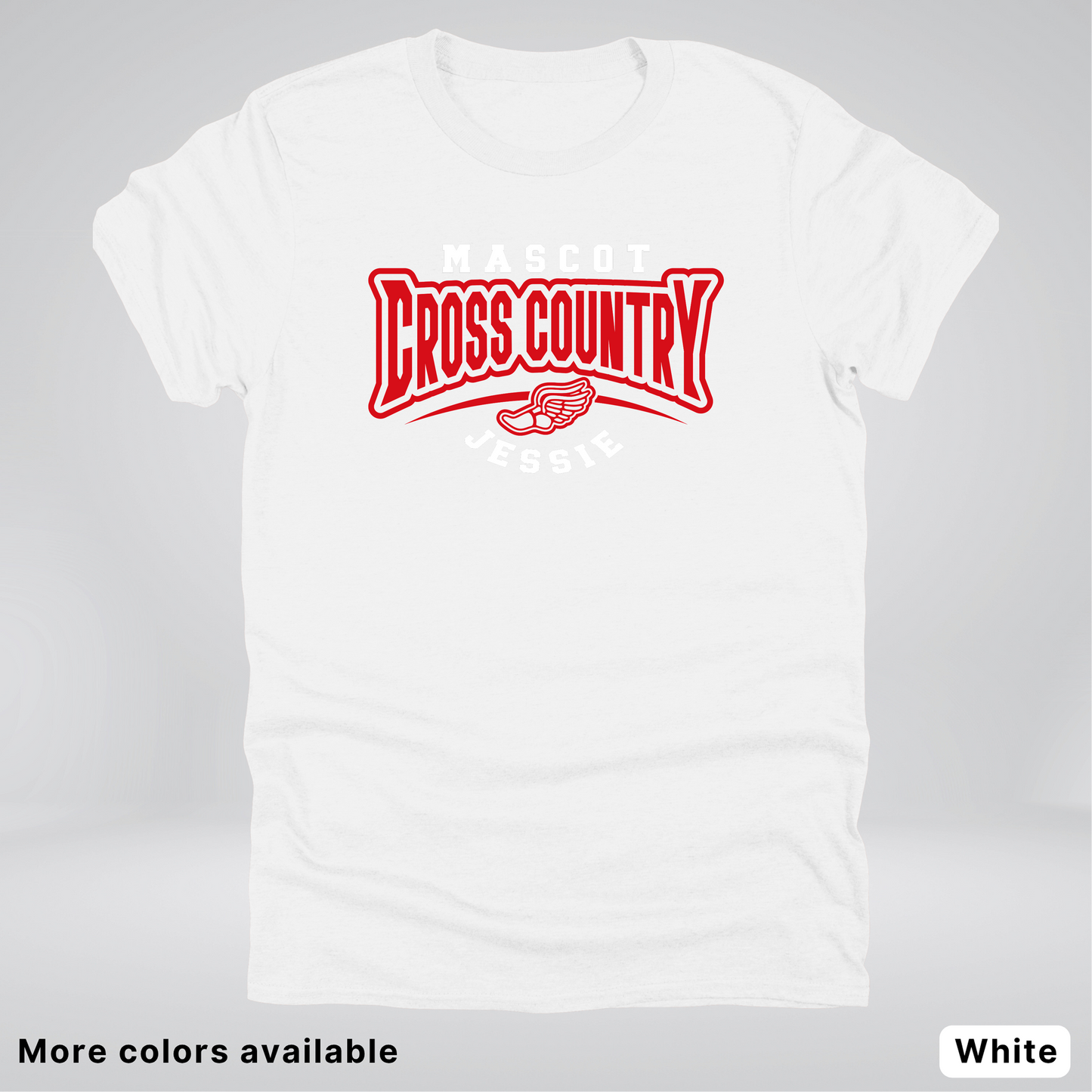 Custom Mascot & Name – Red Design – Cross Country 07 - T-Shirt