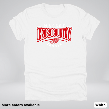 Custom Mascot & Name – Red Design – Cross Country 07 - T-Shirt