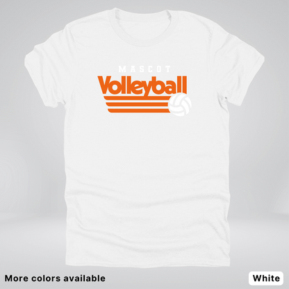 Custom Mascot - Orange - Volleyball Design 59 - T-Shirt