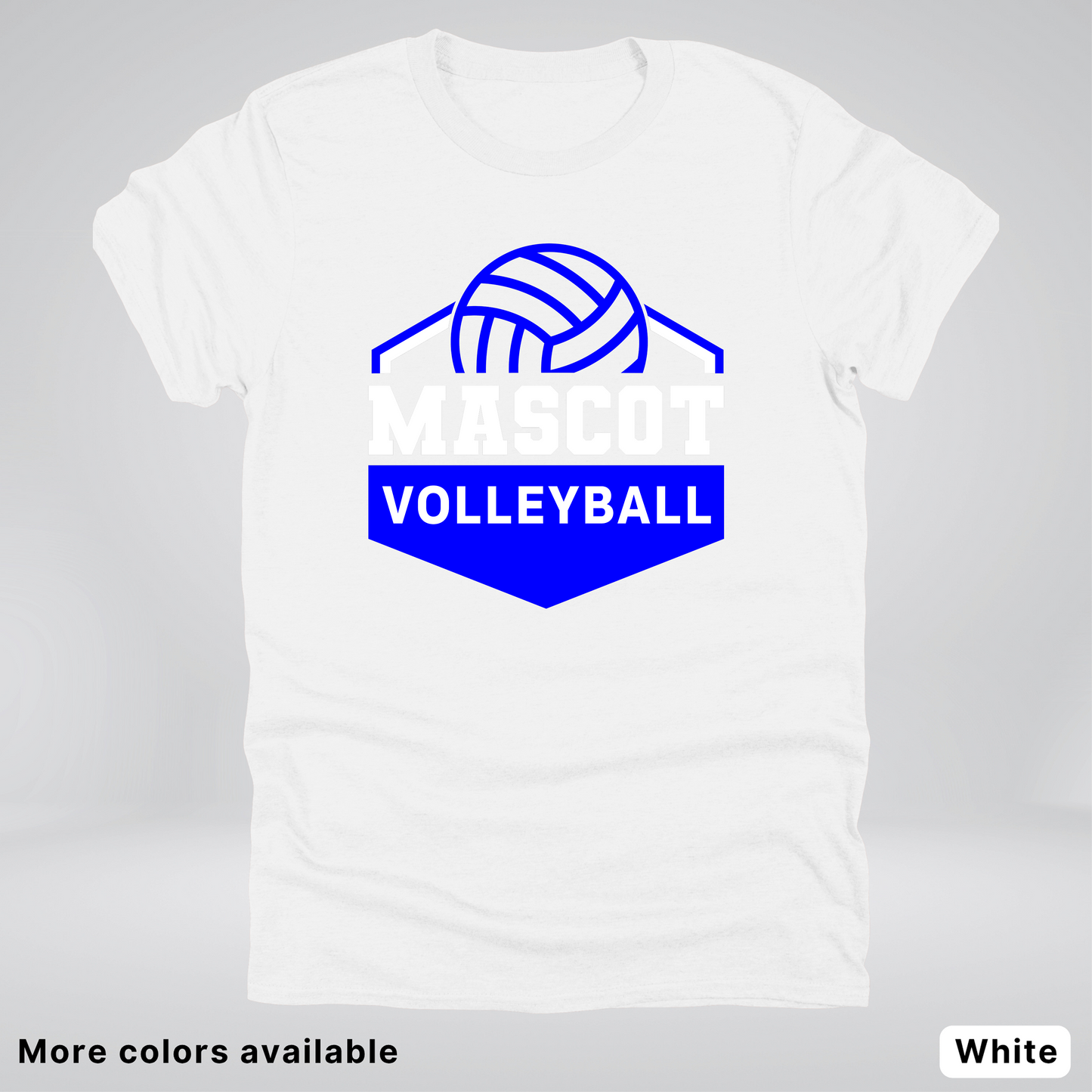 Custom Mascot - Blue - Volleyball Design 63 - T-Shirt