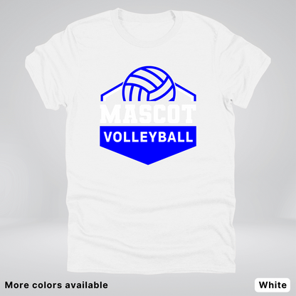 Custom Mascot - Blue - Volleyball Design 63 - T-Shirt