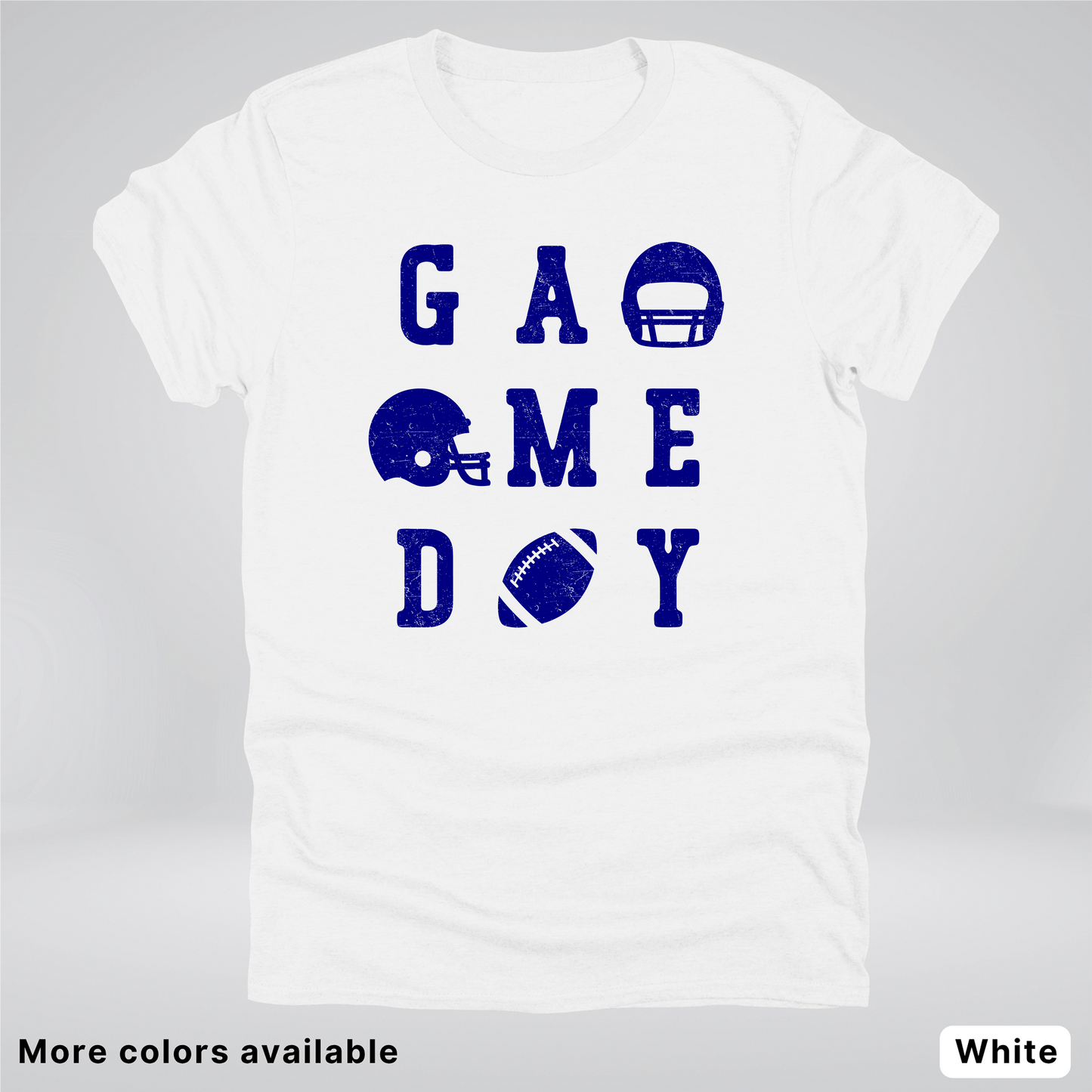 Game Day Football 3 x 3 - Navy Design - T-Shirt