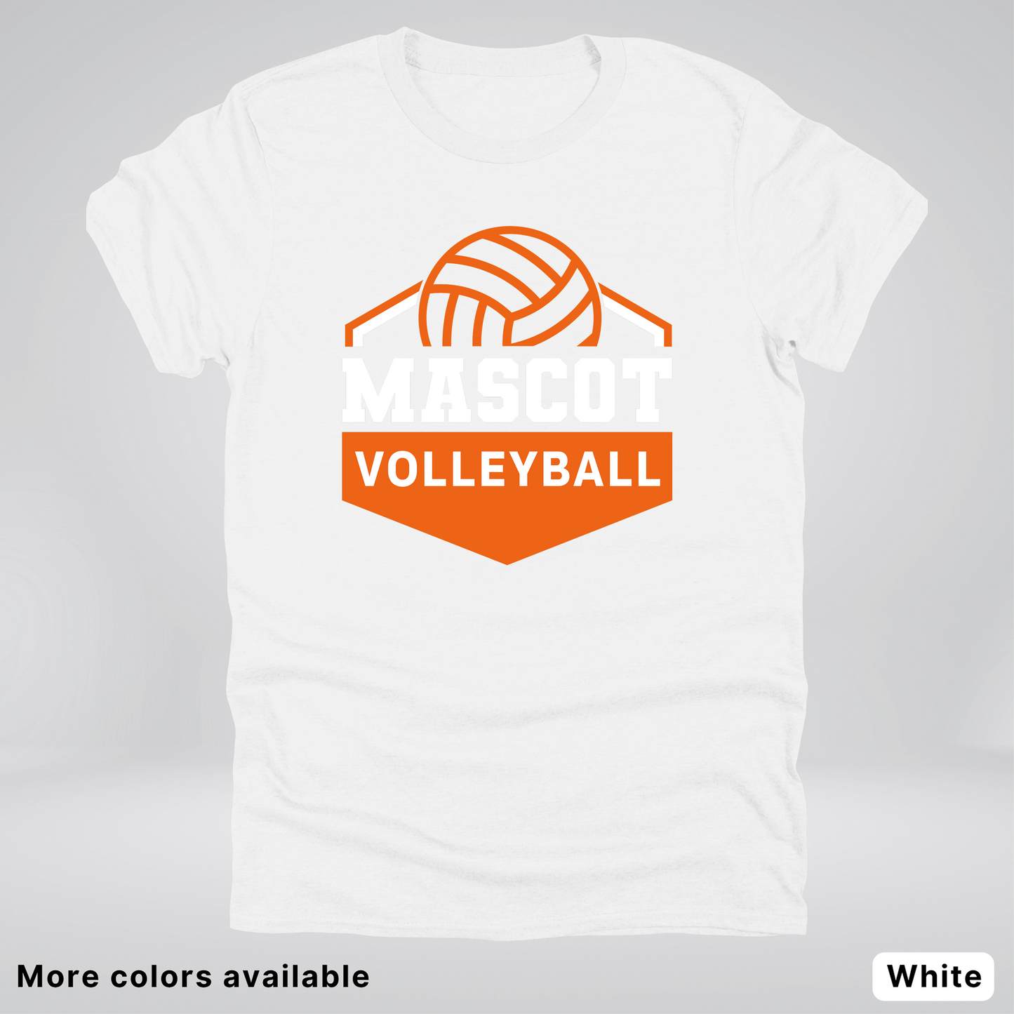 Custom Mascot - Orange - Volleyball Design 70 - T-Shirt