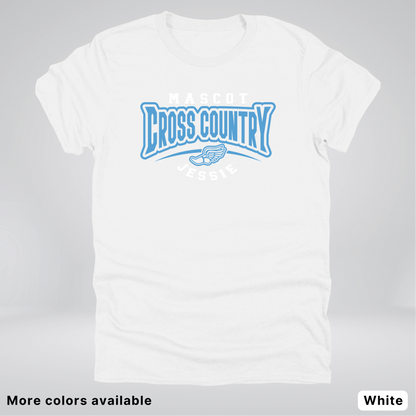Custom Mascot & Name – Light Blue Design – Cross Country 11 - T-Shirt