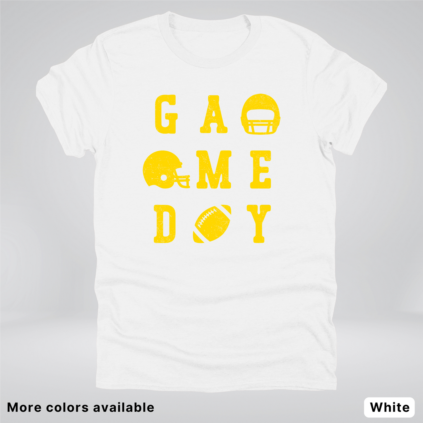 Game Day Football 3 x 3 - Gold Design - T-Shirt