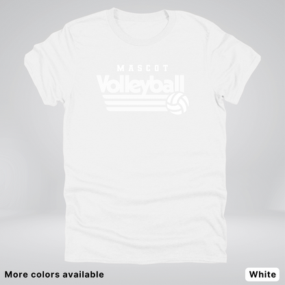 Custom Mascot - White - Volleyball Design 48 - T-Shirt