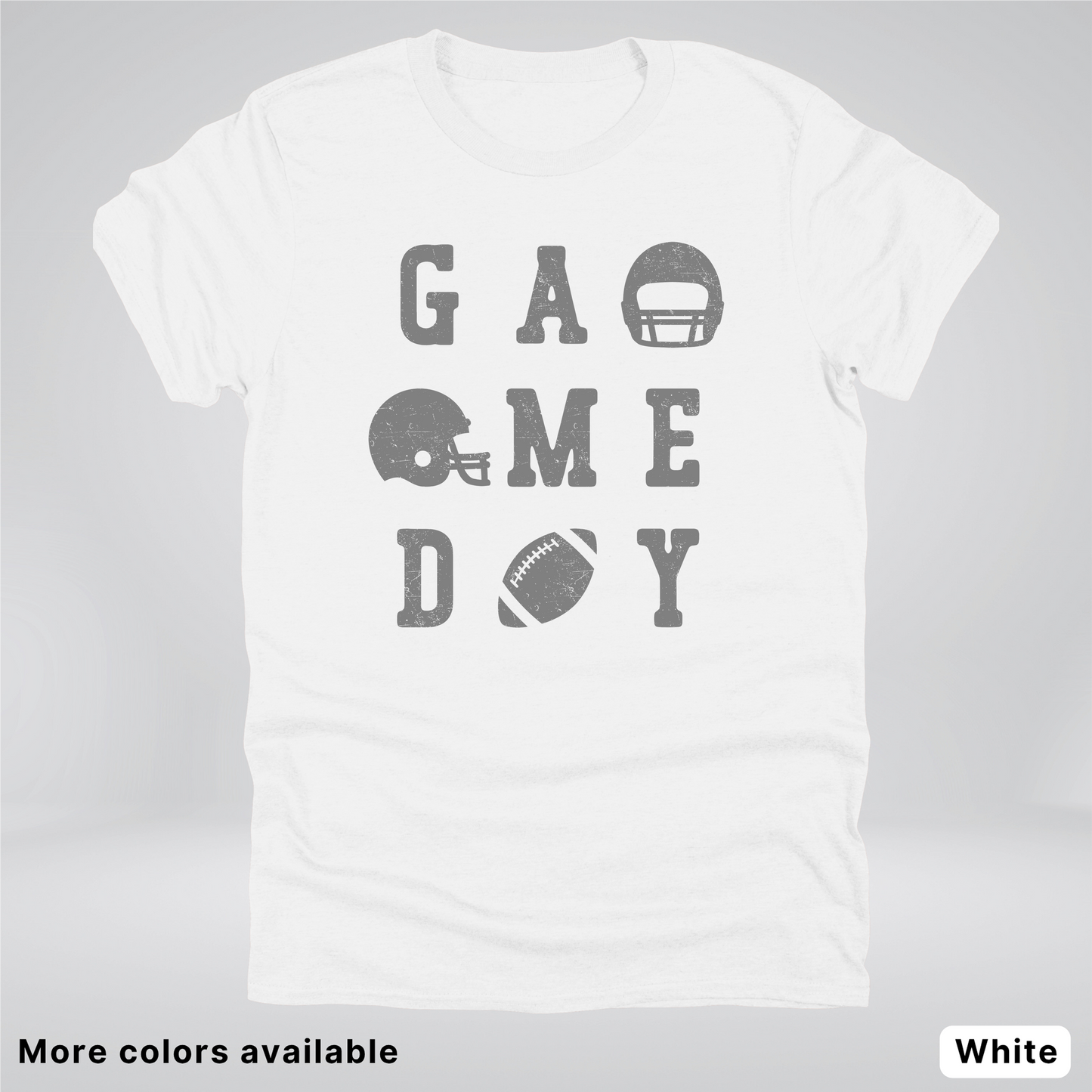 Game Day Football 3 x 3 - Gray Design  - T-Shirt
