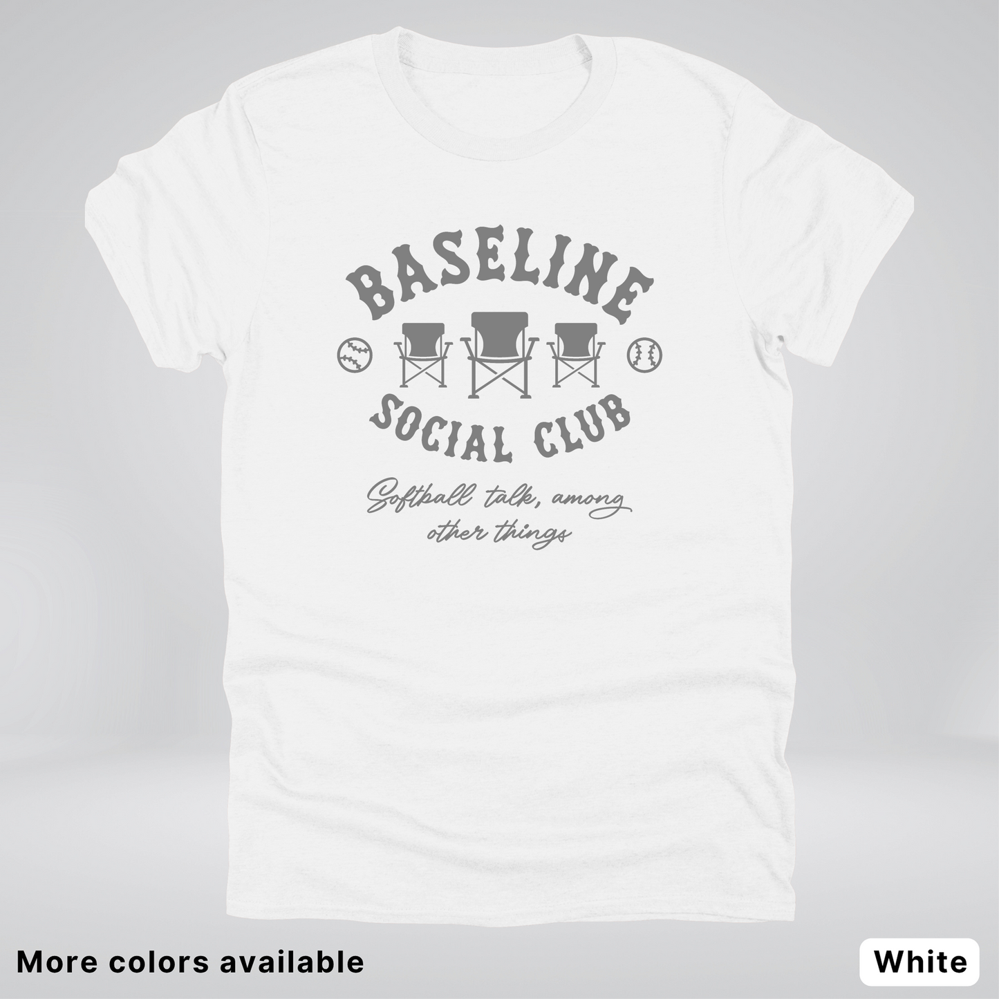 Baseline Social Club Softball – Gray Design - T-Shirt