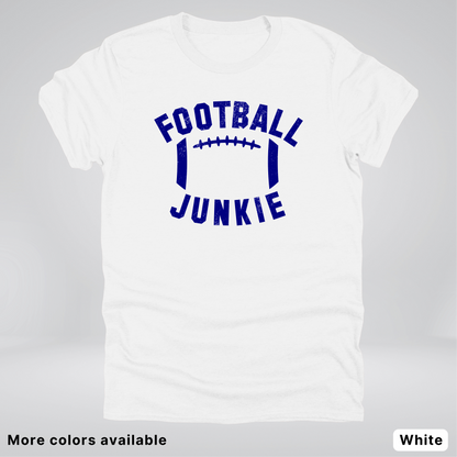 Football Junkie – Navy Design - T-Shirt
