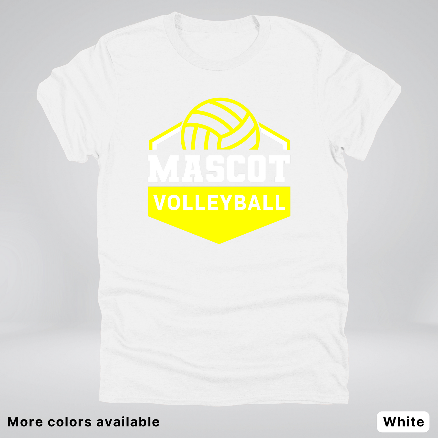 Custom Mascot - Yellow - Volleyball Design 66 - T-Shirt