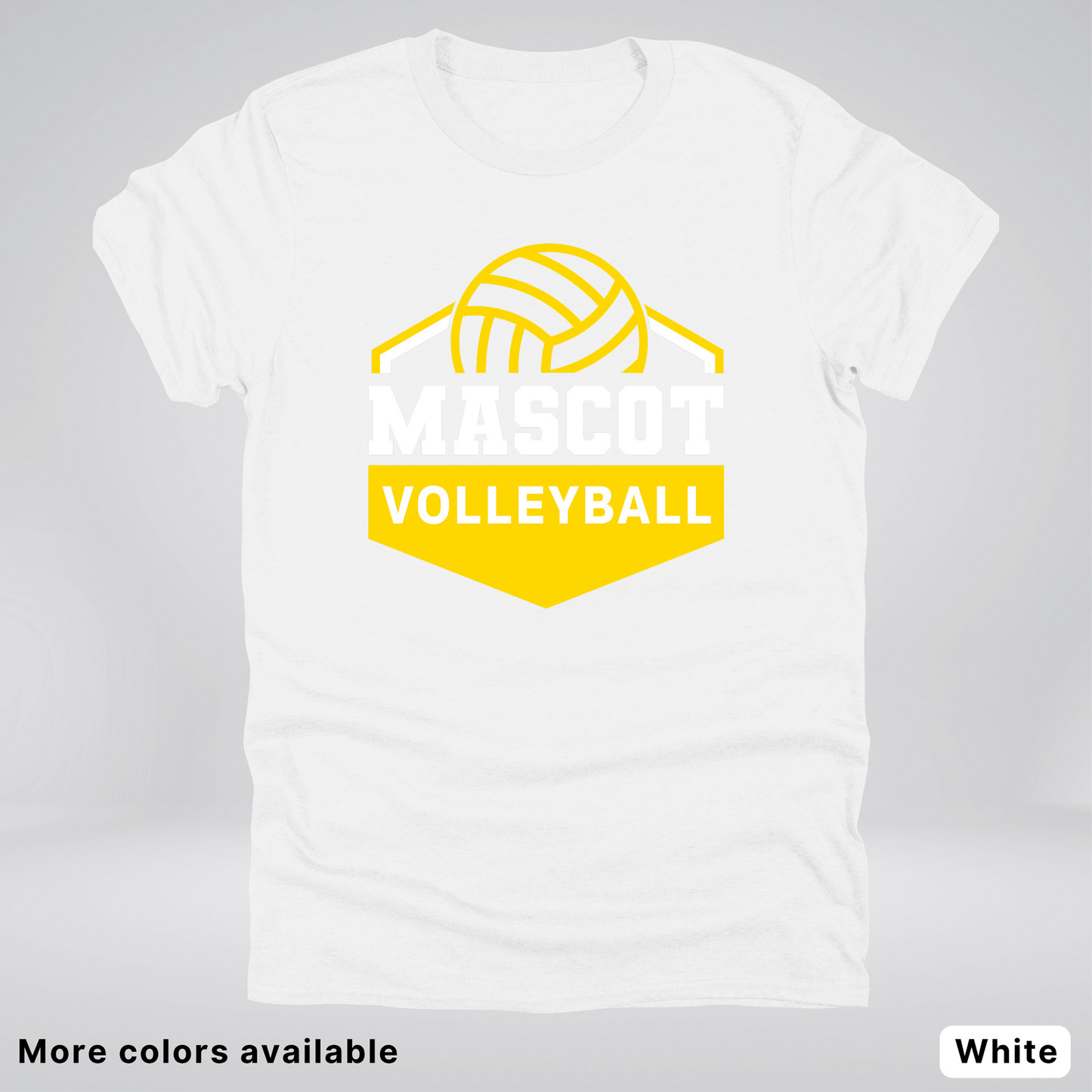 Custom Mascot - Gold - Volleyball Design 64 - T-Shirt
