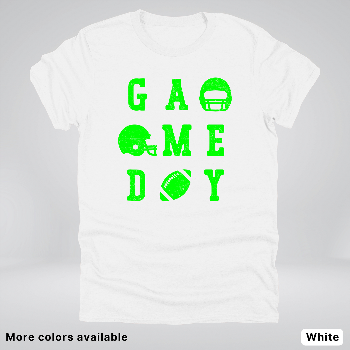 Game Day Football 3 x 3 - Green Design - T-Shirt