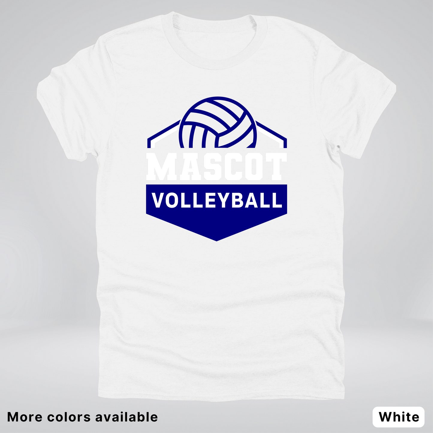 Custom Mascot - Navy - Volleyball Design 67 - T-Shirt