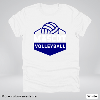 Custom Mascot - Navy - Volleyball Design 67 - T-Shirt