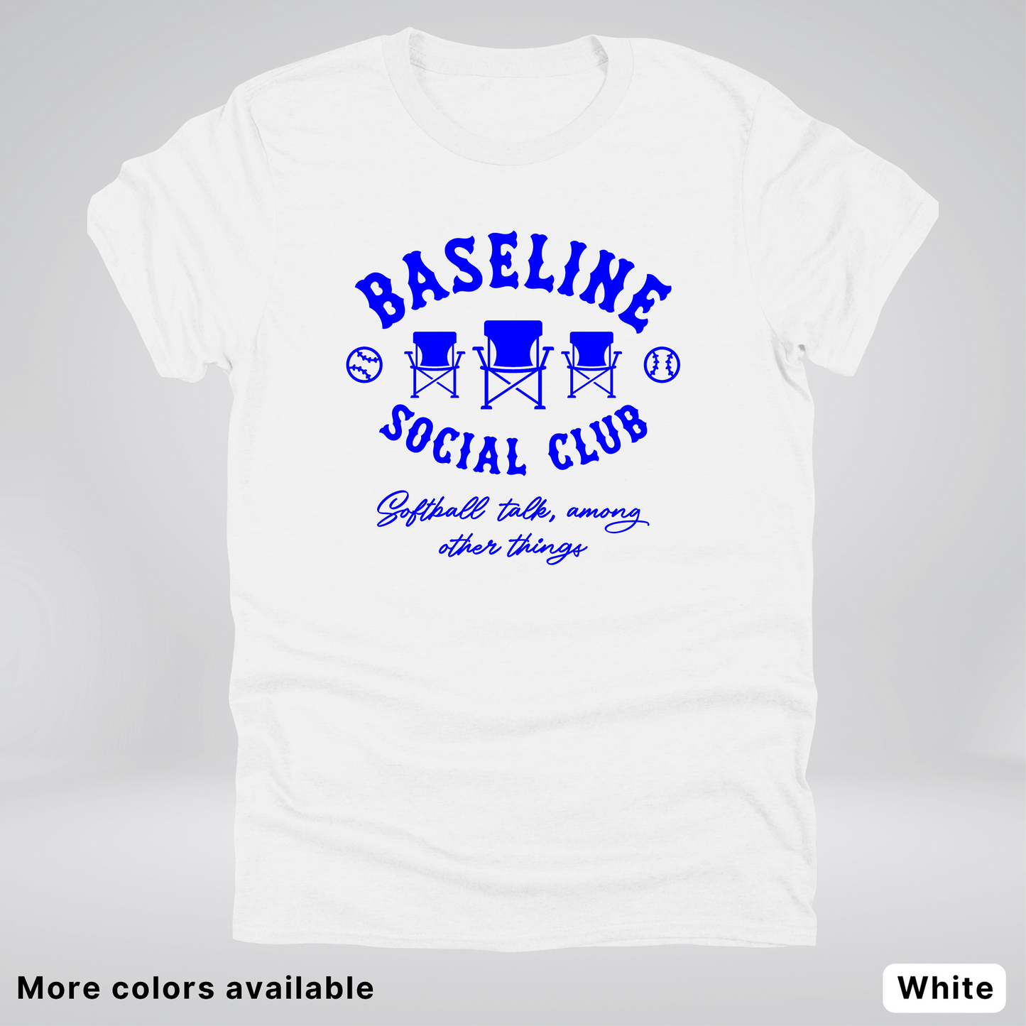Baseline Social Club Softball – Blue Design - T-Shirt
