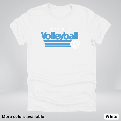 Custom Mascot – Light Blue - Volleyball Design 57 - T-Shirt