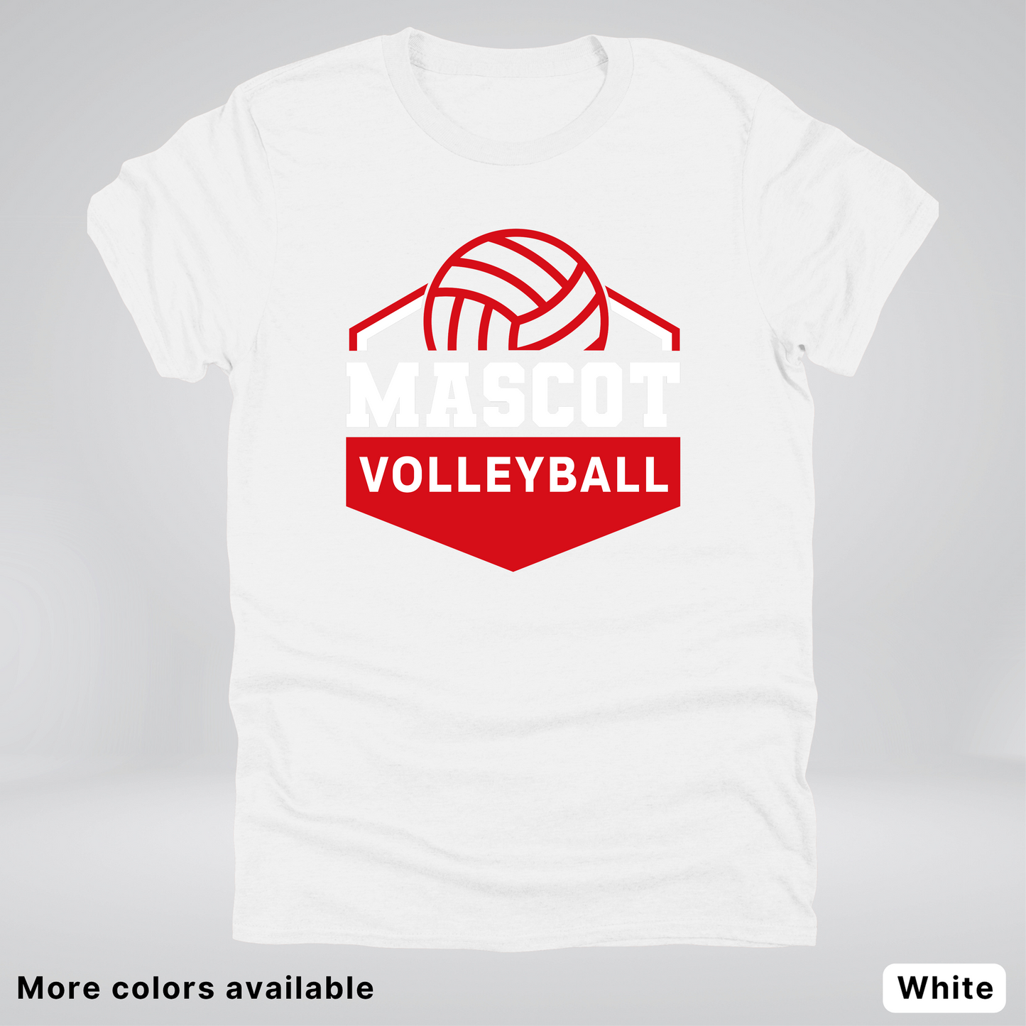 Custom Mascot - Red - Volleyball Design 65 - T-Shirt