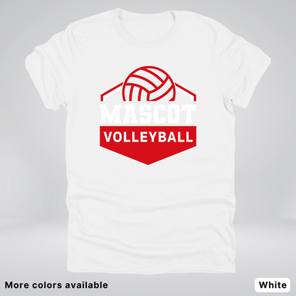 Custom Mascot - Red - Volleyball Design 65 - T-Shirt