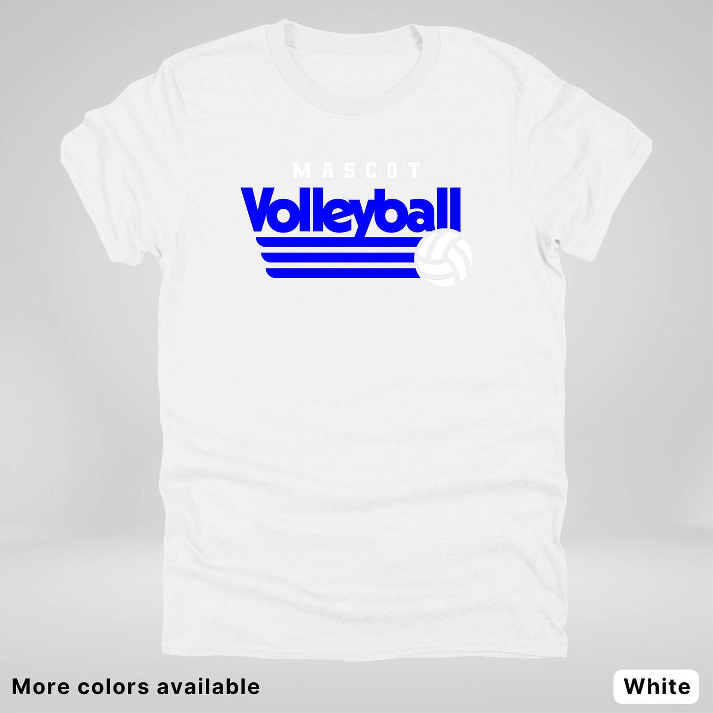 Custom Mascot - Blue - Volleyball Design 51 - T-Shirt