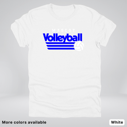 Custom Mascot - Blue - Volleyball Design 51 - T-Shirt