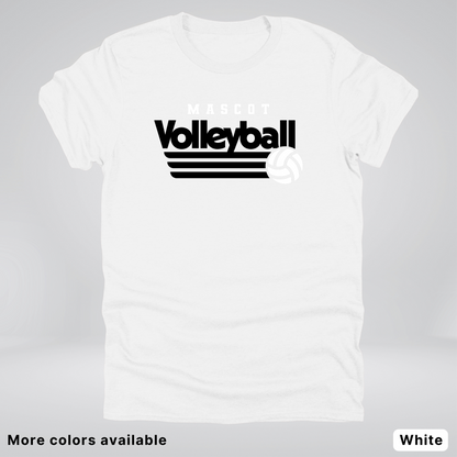 Custom Mascot - Black - Volleyball Design 50 - T-Shirt