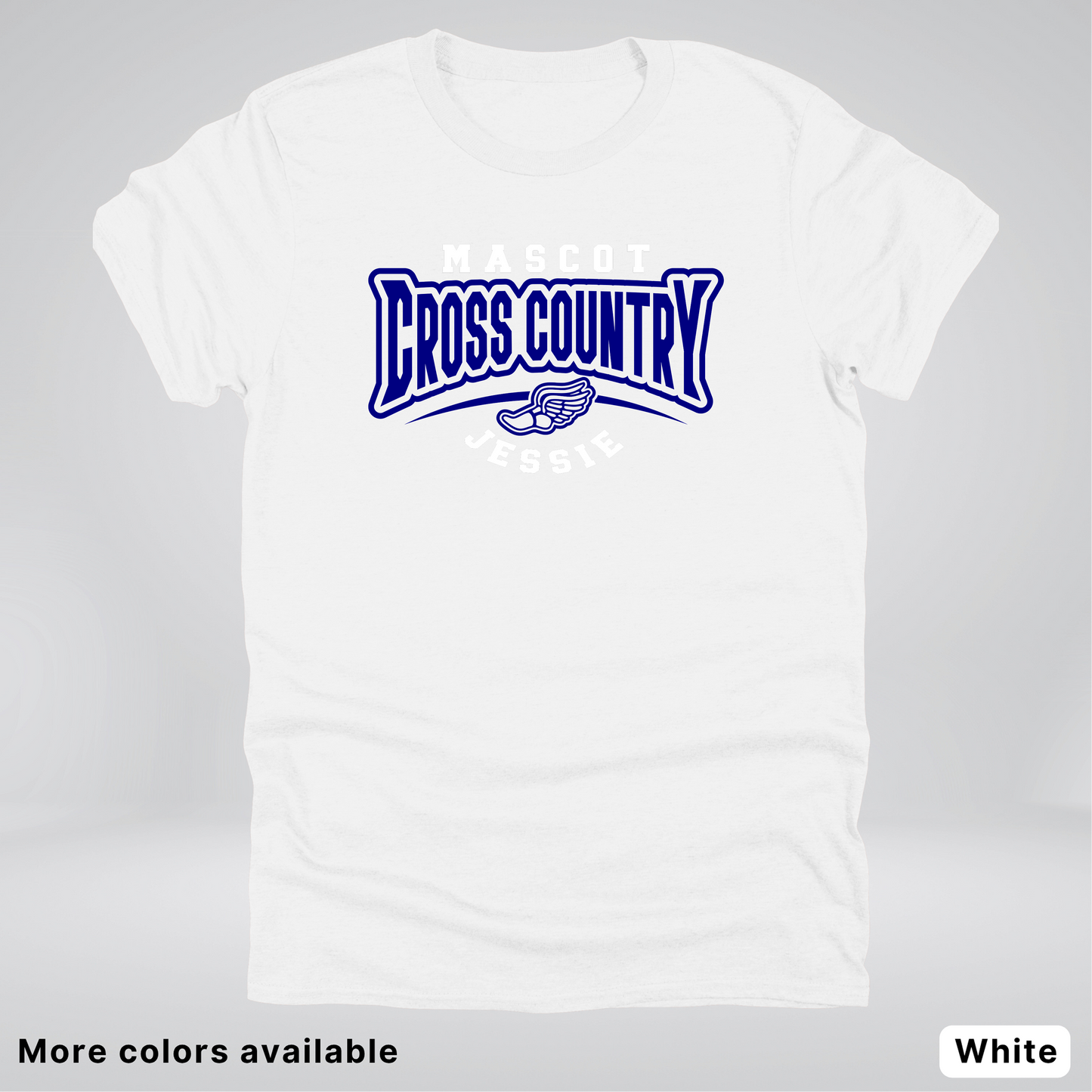 Custom Mascot & Name – Navy Design – Cross Country 10 - T-Shirt