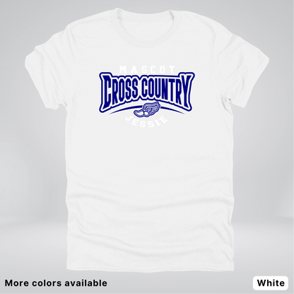 Custom Mascot & Name – Navy Design – Cross Country 10 - T-Shirt