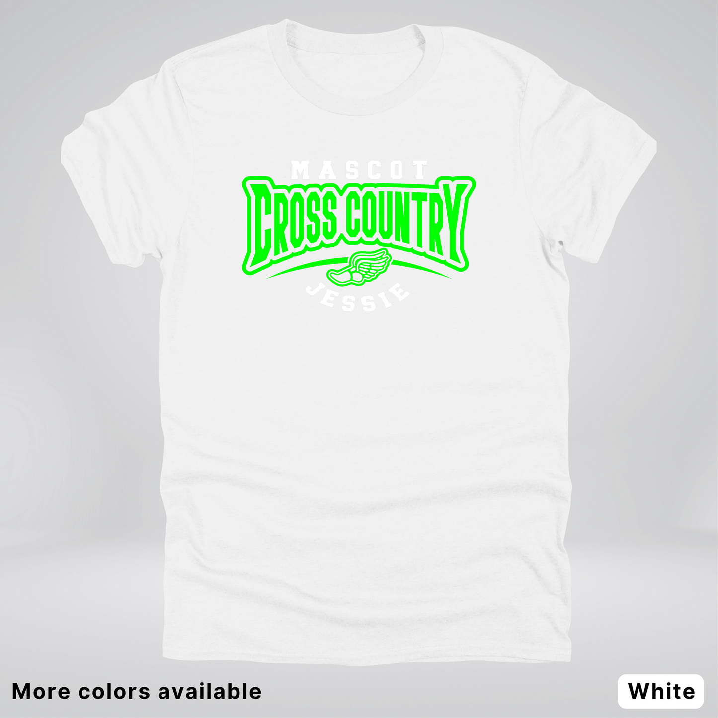 Custom Mascot & Name – Green Design – Cross Country 09 - T-Shirt