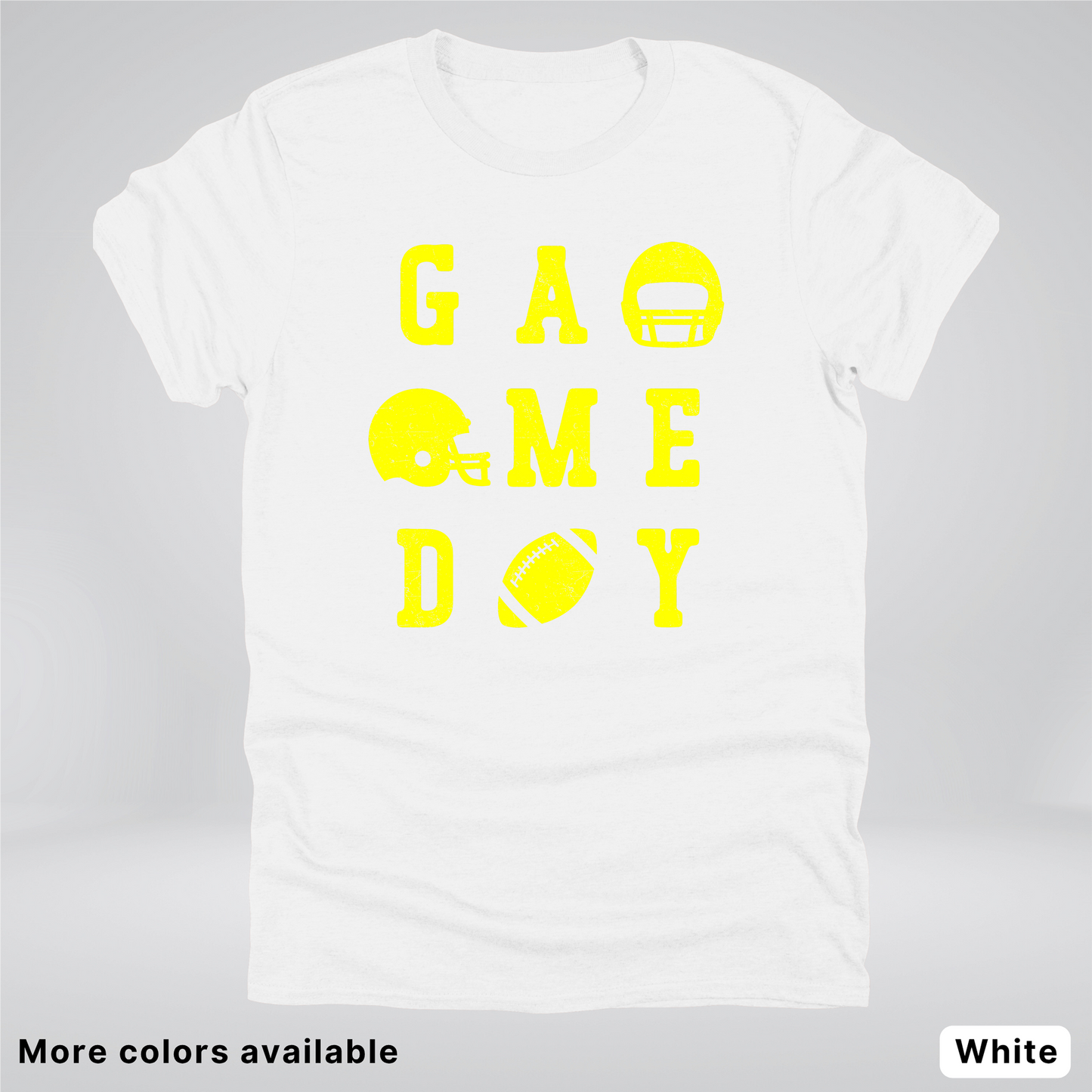 Game Day Football 3 x 3 - Yellow Design - T-Shirt