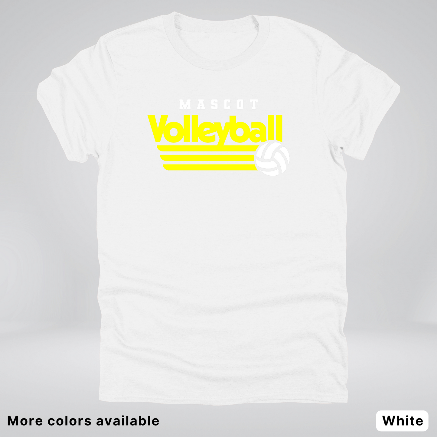 Custom Mascot - Yellow - Volleyball Design 54 - T-Shirt