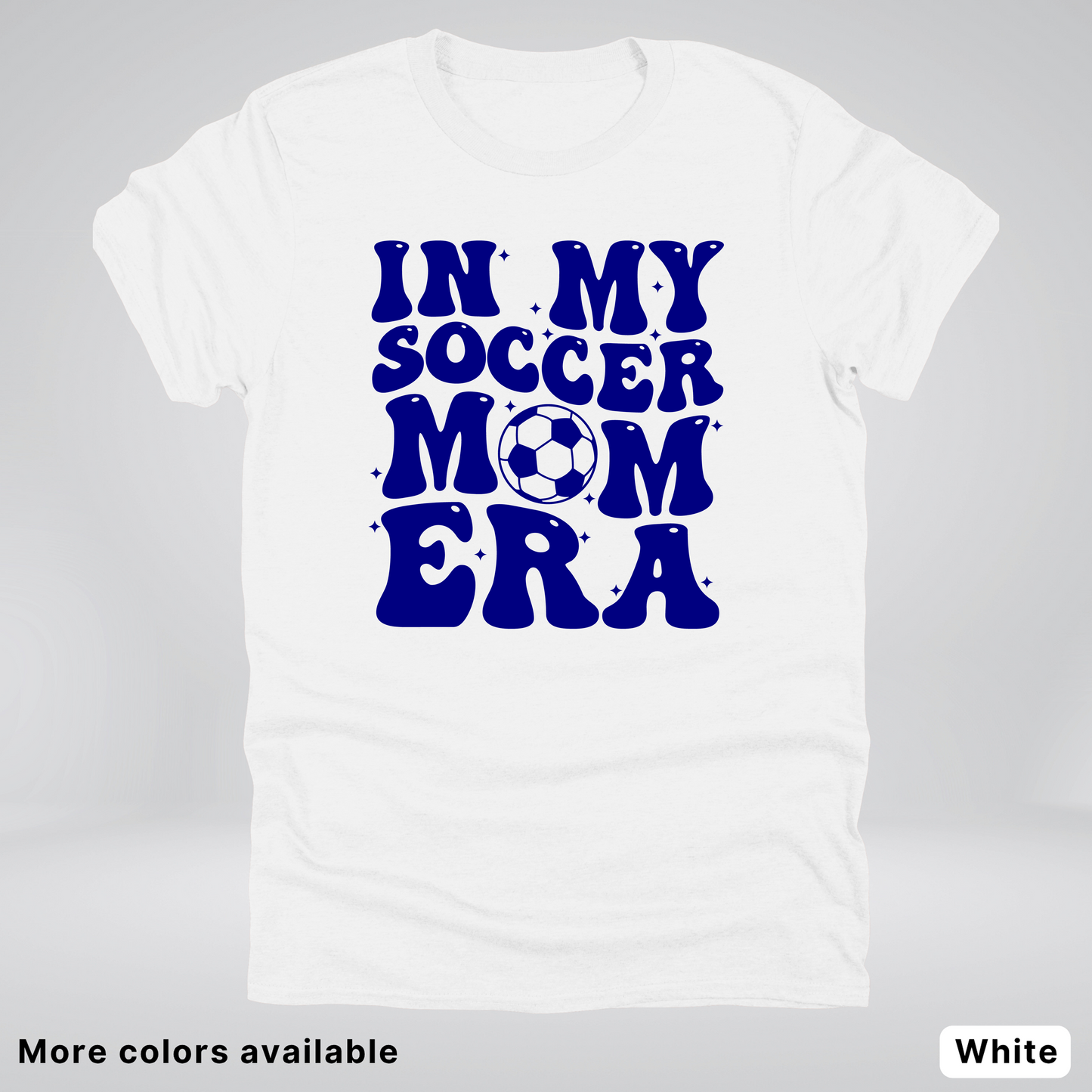 In My Soccer Mom Era – Navy Design - T-Shirt