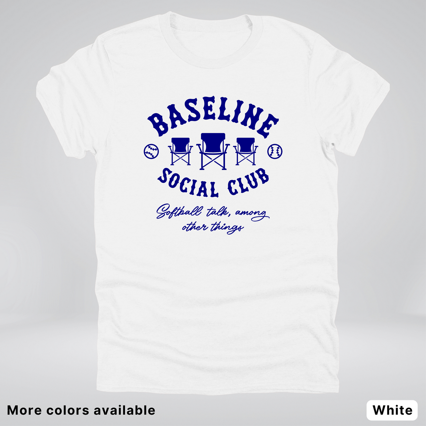 Baseline Social Club Softball – Navy Design - T-Shirt