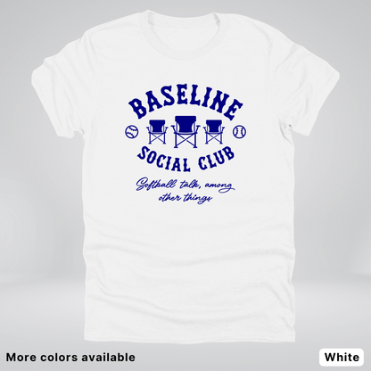 Baseline Social Club Softball – Navy Design - T-Shirt